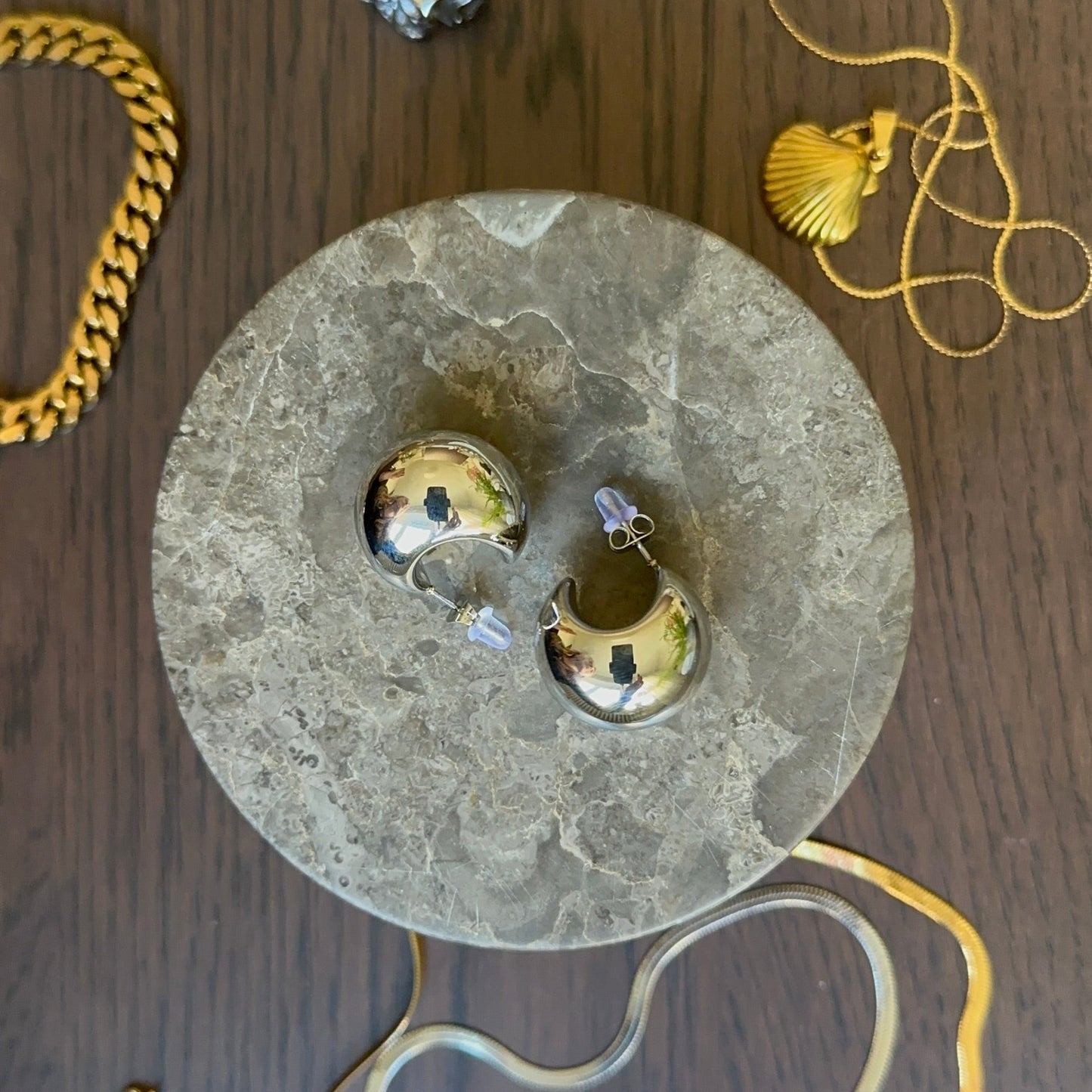 Florence silver drop earrings