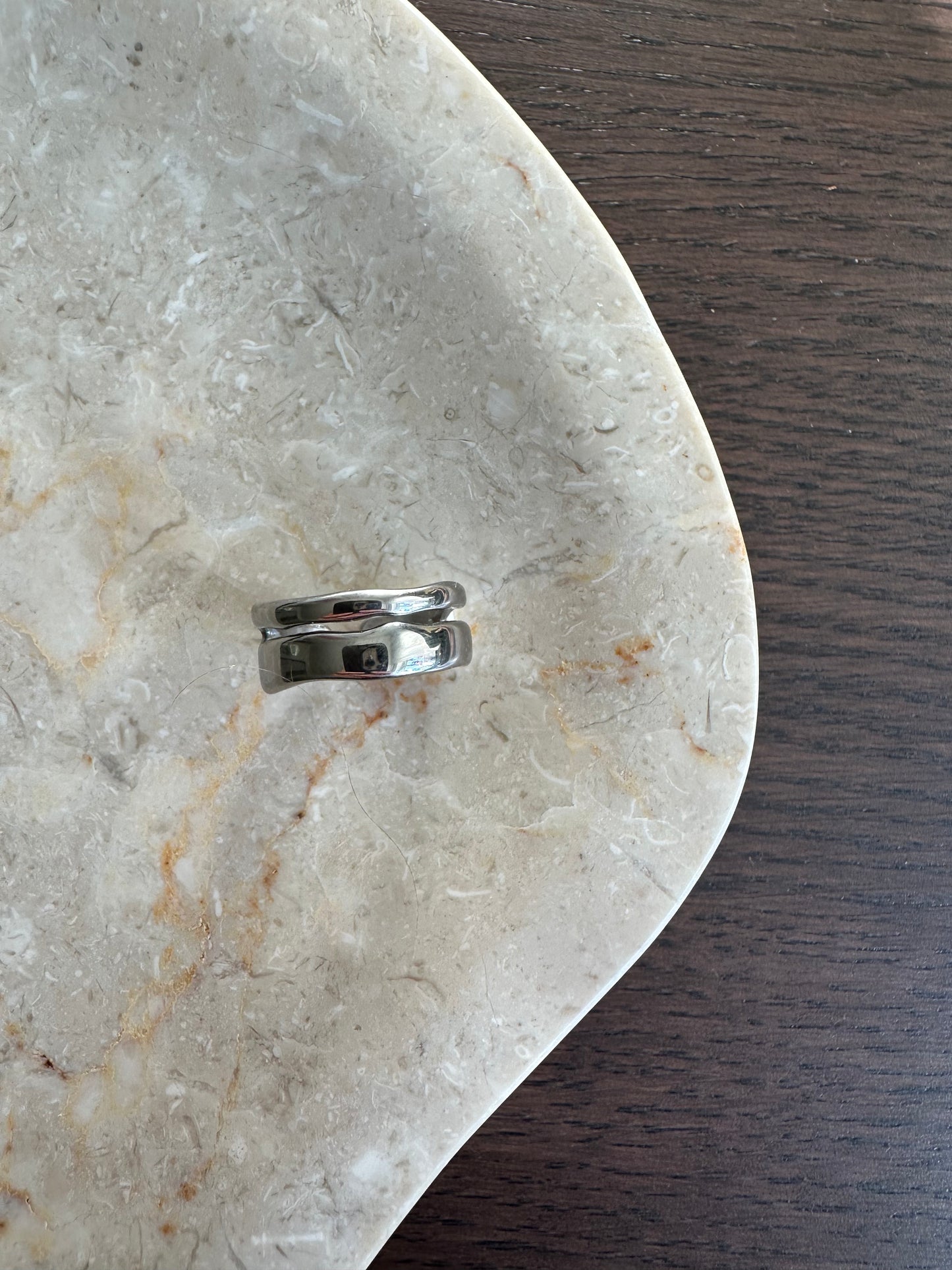 Marseille silver double adjustable ring