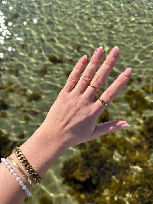 2 pack Vienna gold band ring