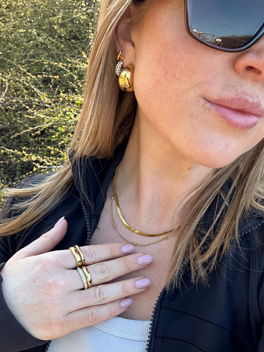 Florence gold drop earrings