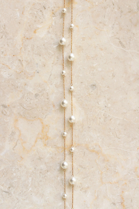 Antigua pearl layered necklace