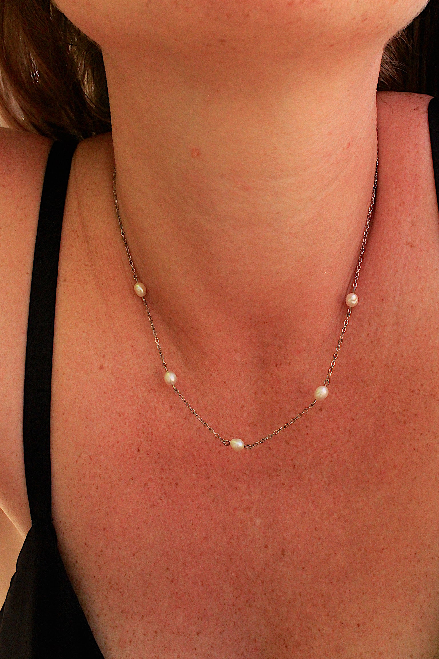 Positano fresh water pearl necklace silver