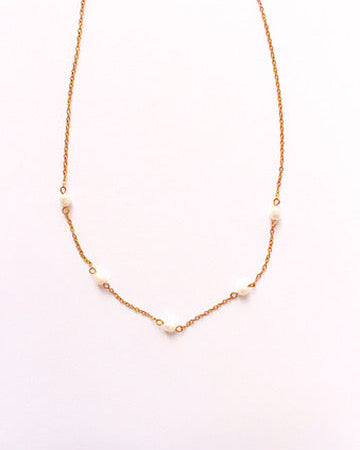 Positano fresh water pearl necklace gold