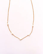 Positano fresh water pearl necklace gold
