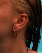 Arezzo double hoop earrings gold