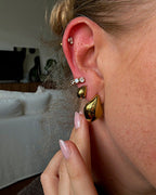 Cannes crystal mini half hoops