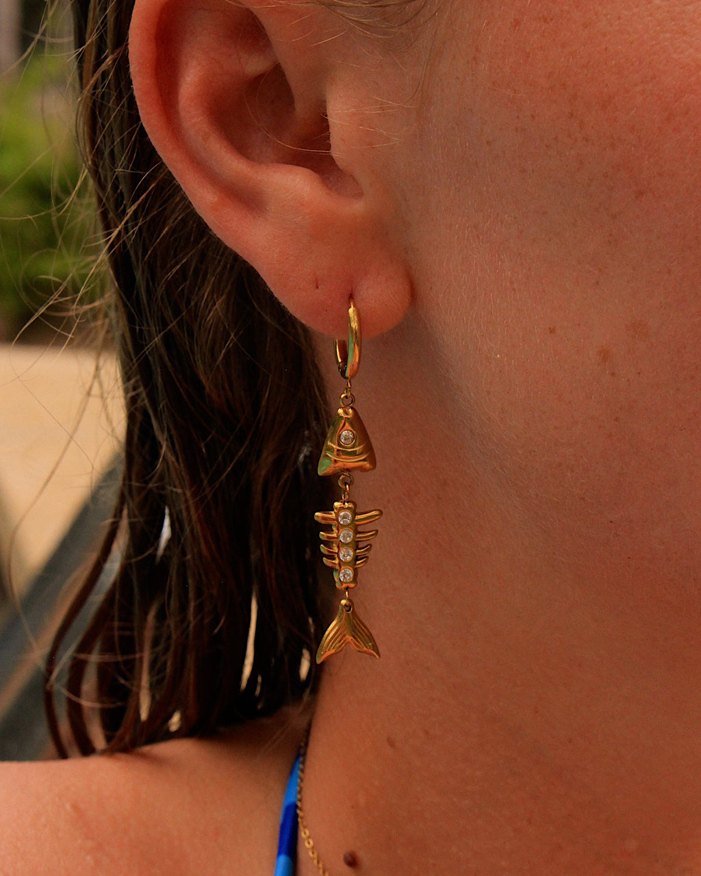 Belize fish earrings