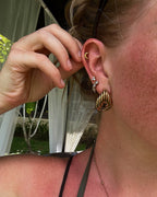 Cortina ribbed drop earrigns