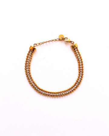Tulum crystal bracelet gold