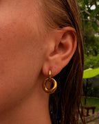 Arezzo double hoop earrings gold