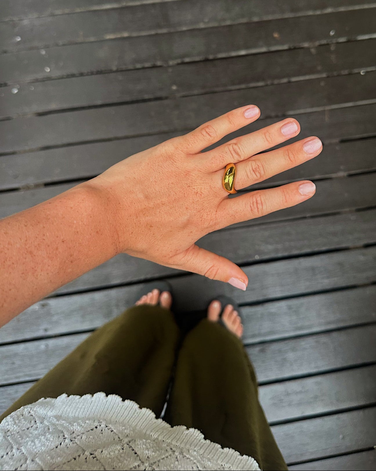 Corsica chunky ring gold