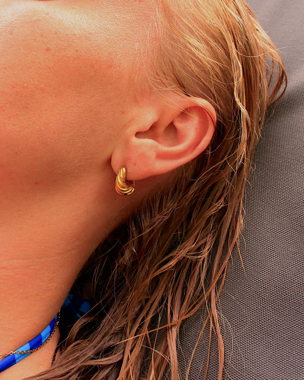 Seville twisted gold hoops