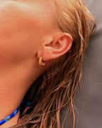 Seville twisted gold hoops