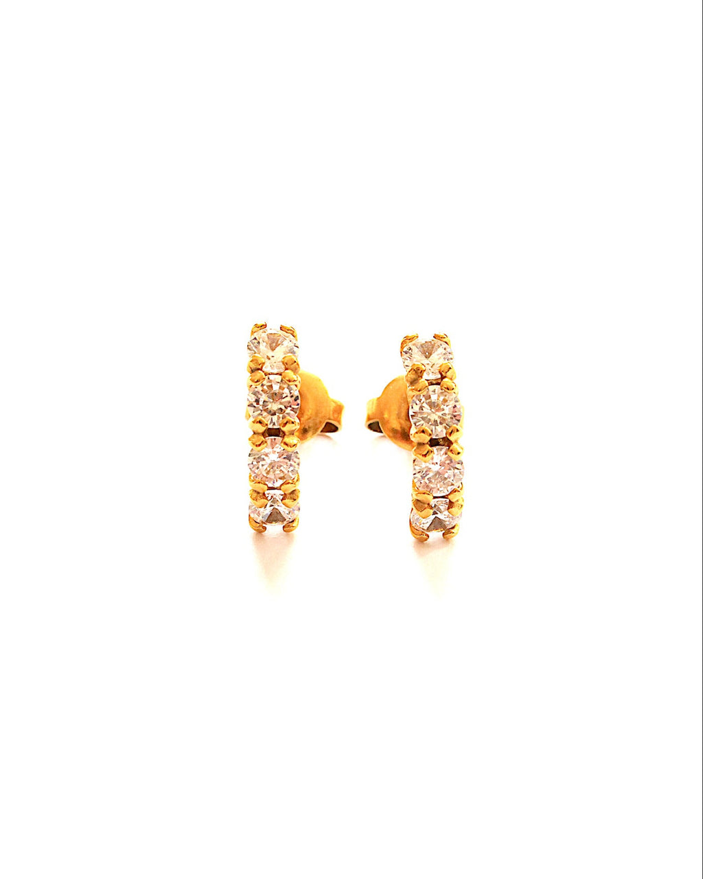 Cannes crystal mini half hoops