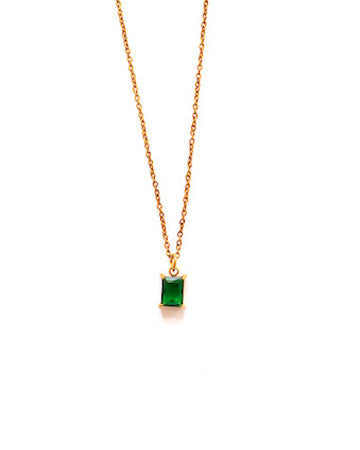 Cassis crystal necklace green