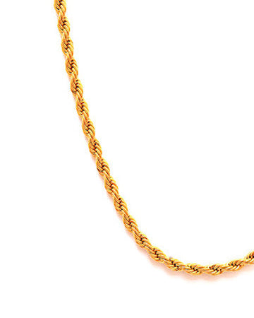 Valletta twisted rope necklace gold