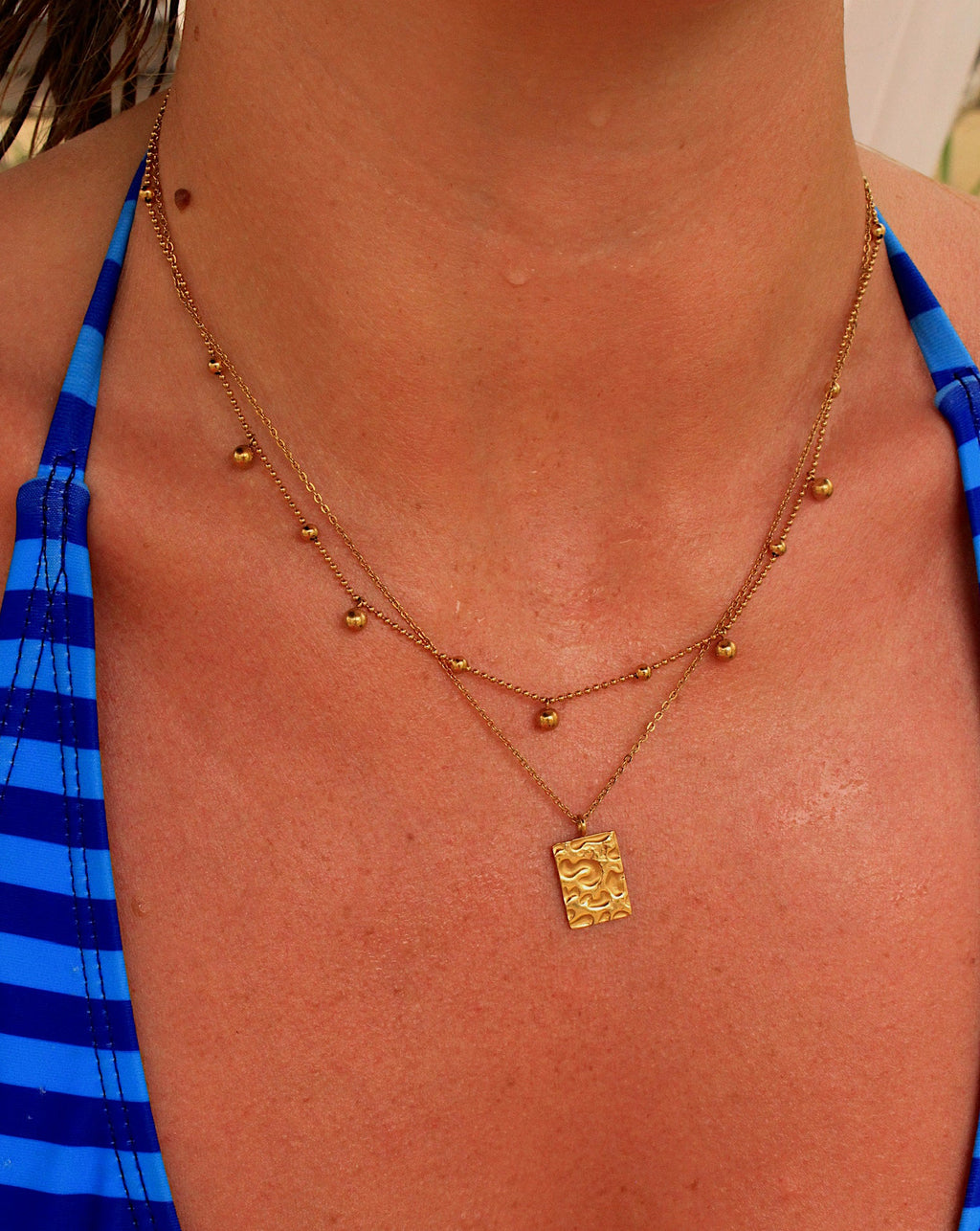 Riviera hammered necklace