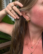 Valencia diamond drop earrings gold