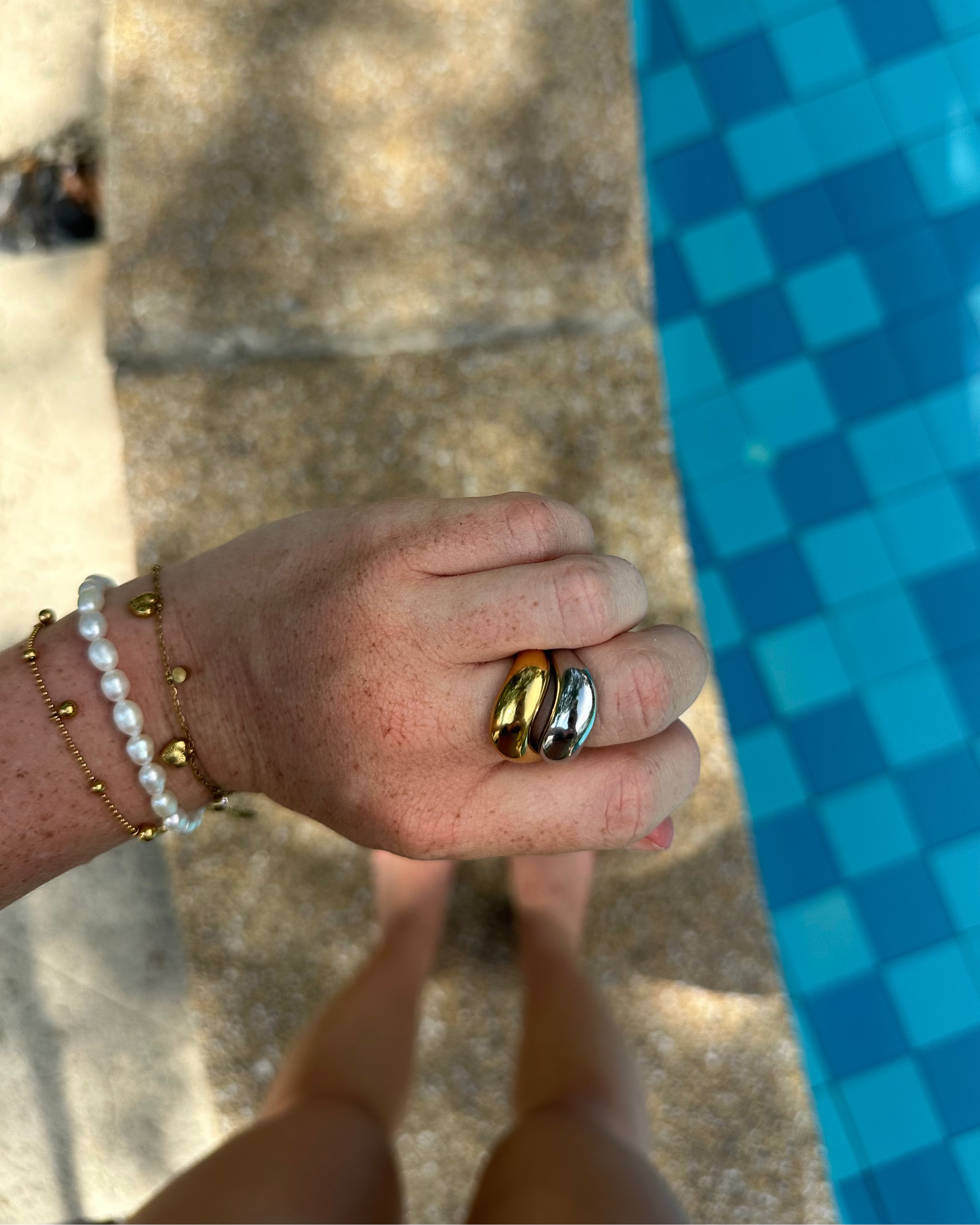 Corsica chunky ring silver