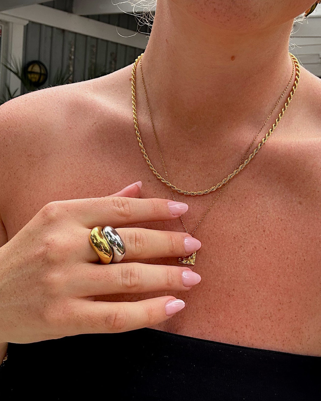 Corsica chunky ring silver