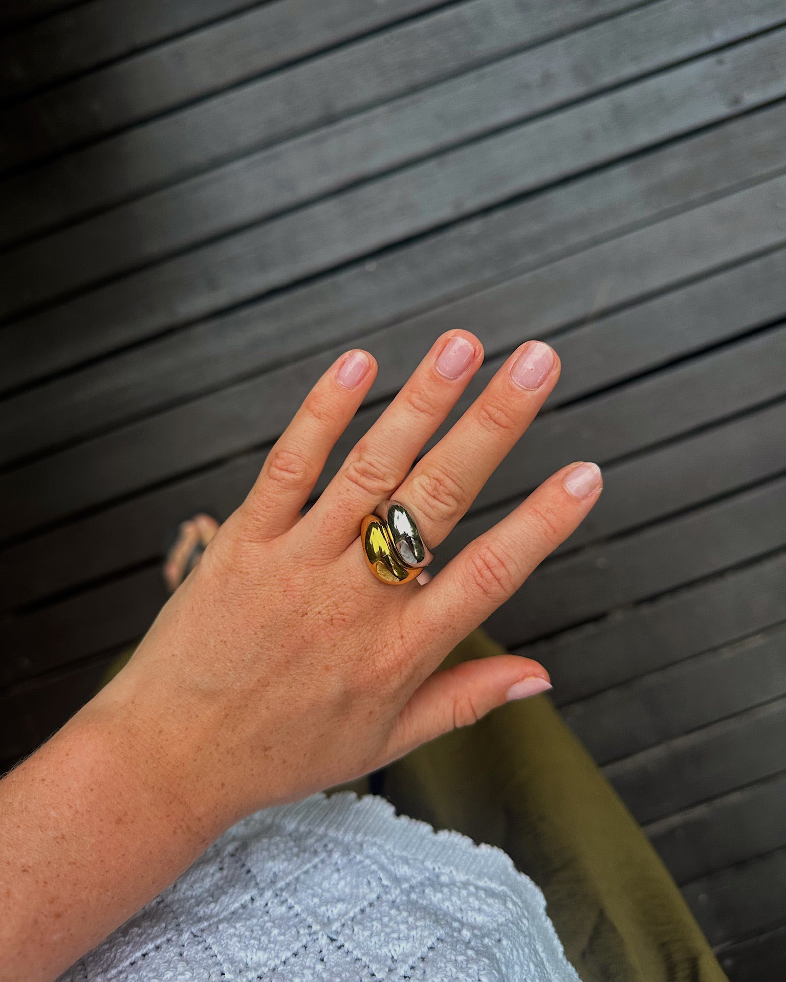 Corsica chunky ring silver