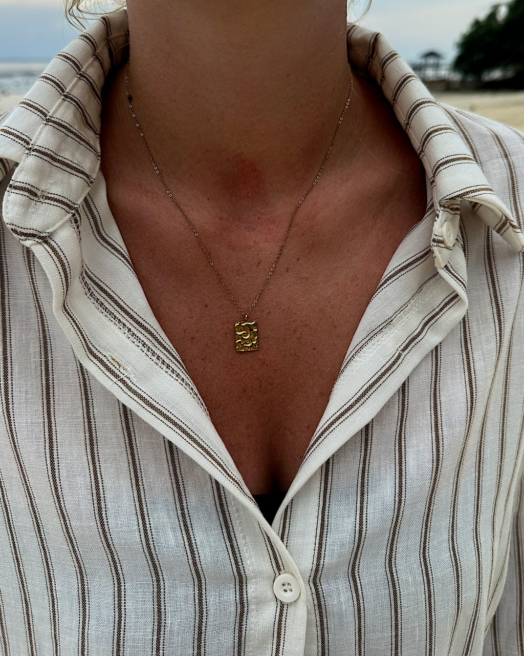 Riviera hammered necklace