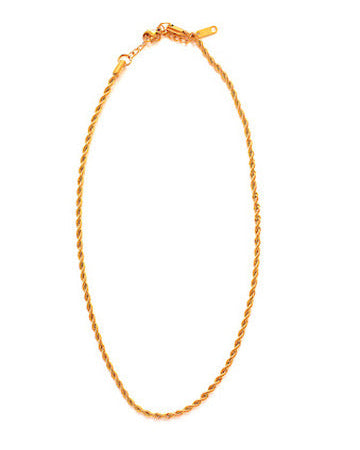 Valletta twisted rope necklace gold