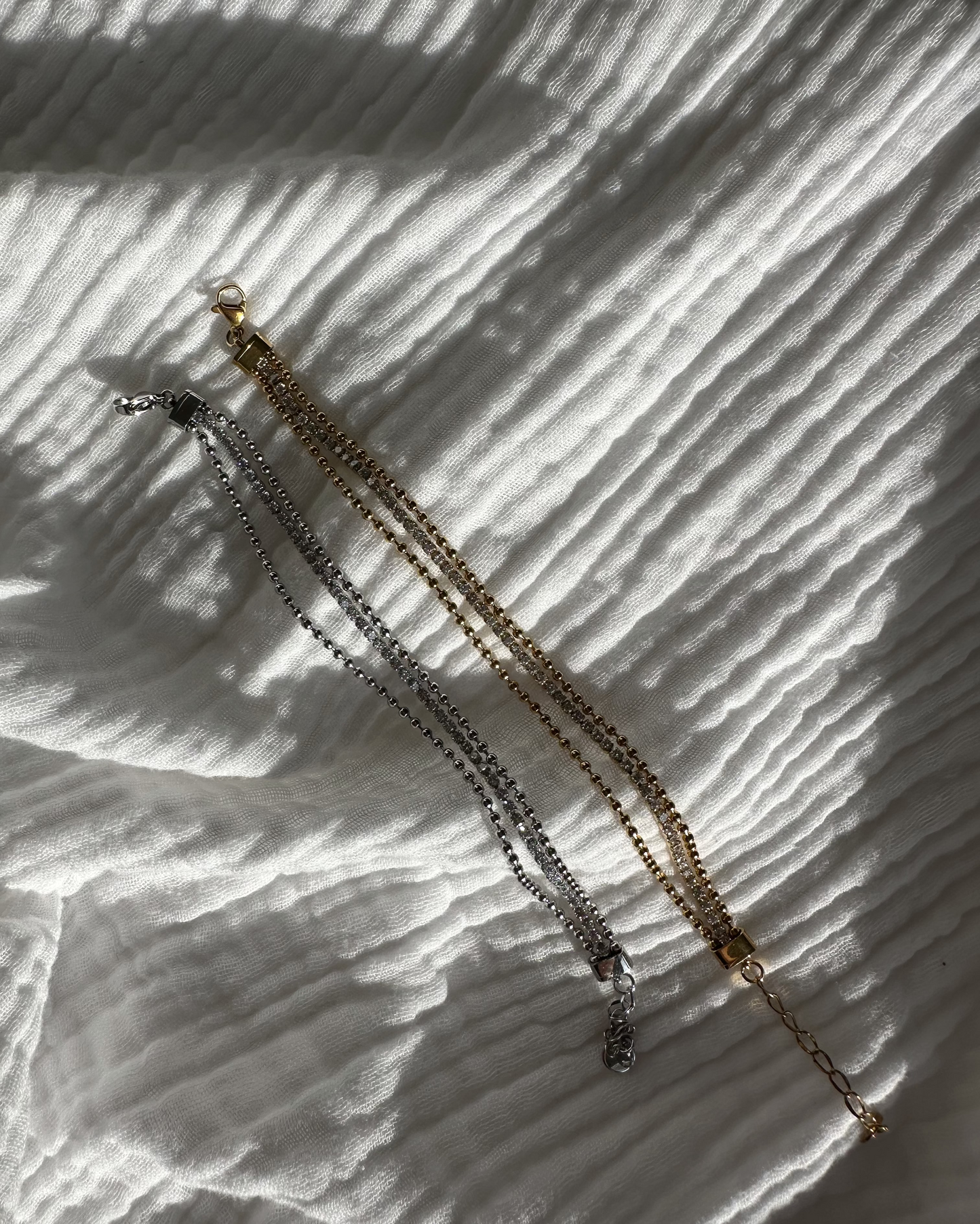 Tulum crystal bracelet silver