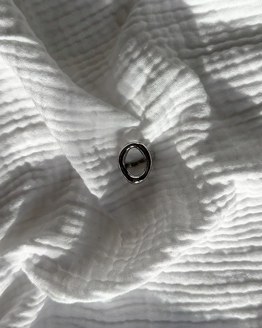 Como irregular ring silver