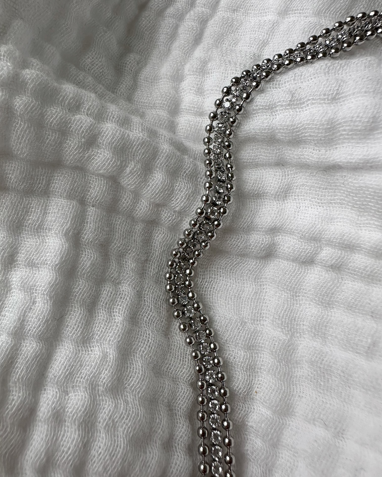 Tulum crystal bracelet silver