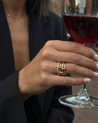 Monaco crystal ring