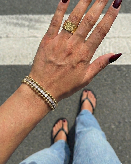 Tulum crystal bracelet guld