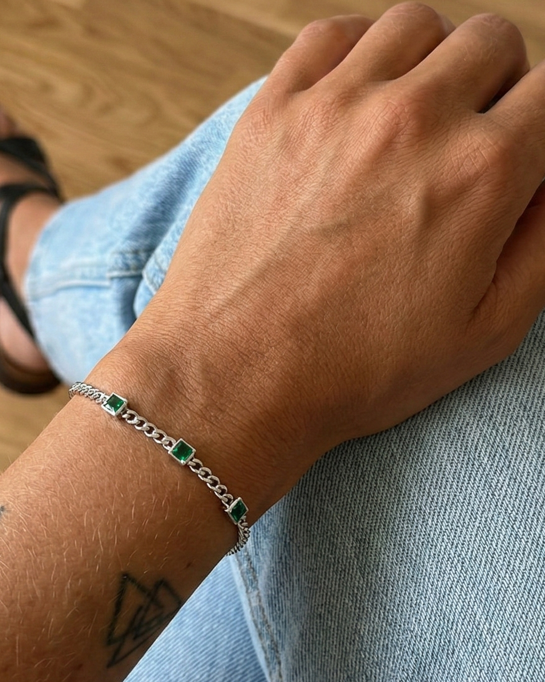 Ionian crystal bracelet silver