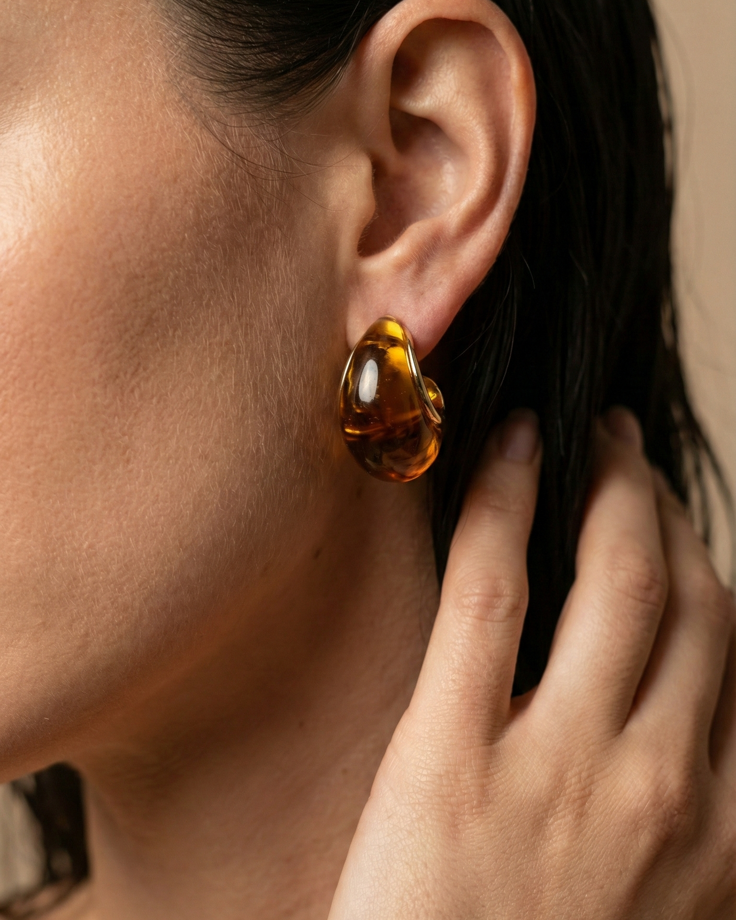 Calabria Amber drop Earrings