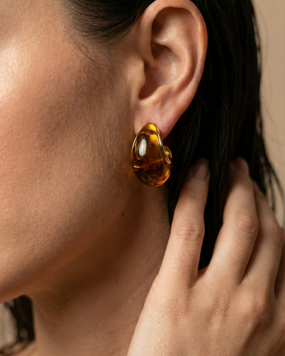 Calabria Amber drop Earrings