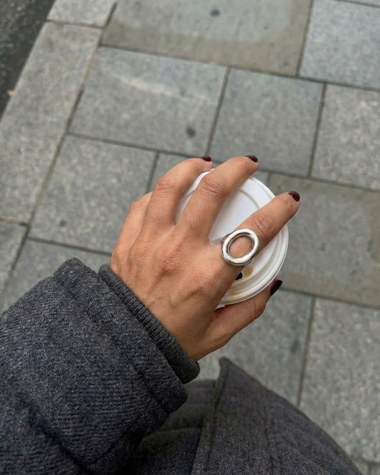 Como irregular ring silver