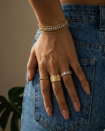 Zanzibar textured ring