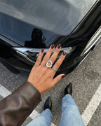 Irregular ring silver