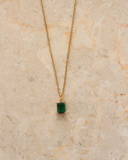 Cassis crystal necklace green