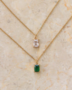 Cassis crystal necklace green