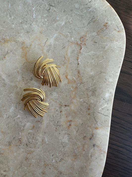 Aurora gold statement earrings