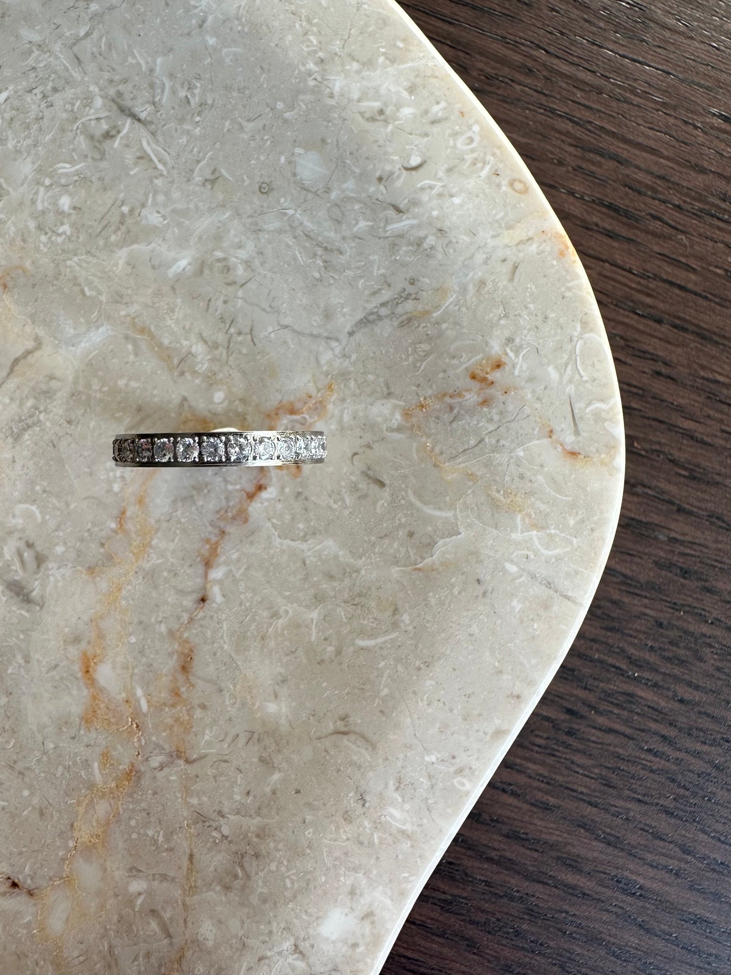 Amalfi crystal silver ring