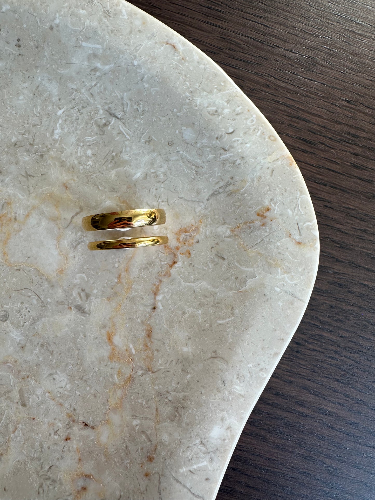 2 pack Vienna gold band ring