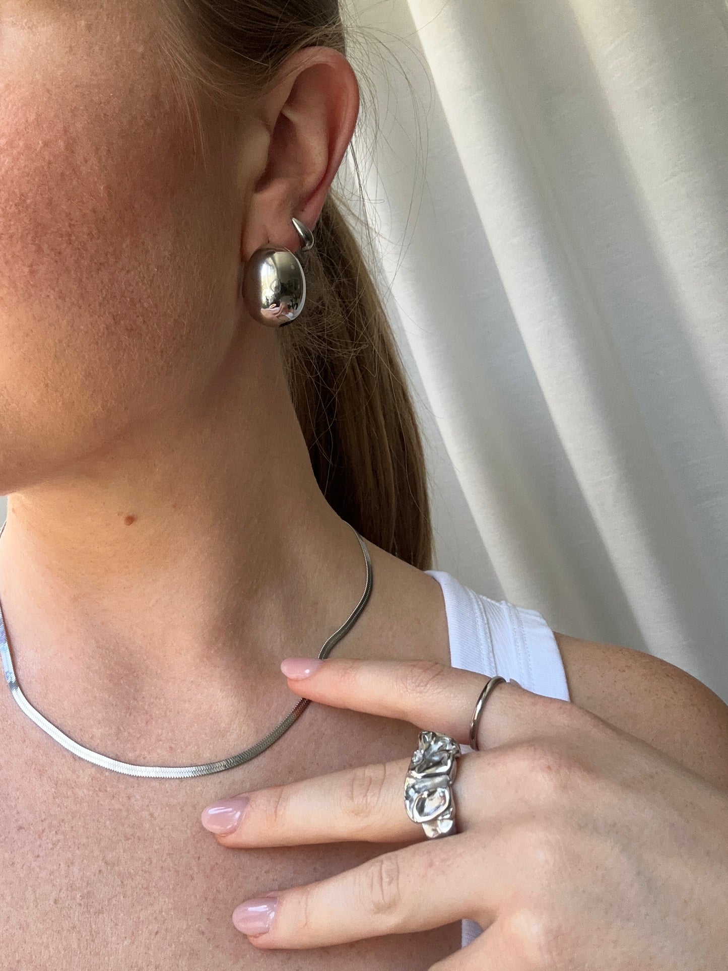 Celina silver drop earrings