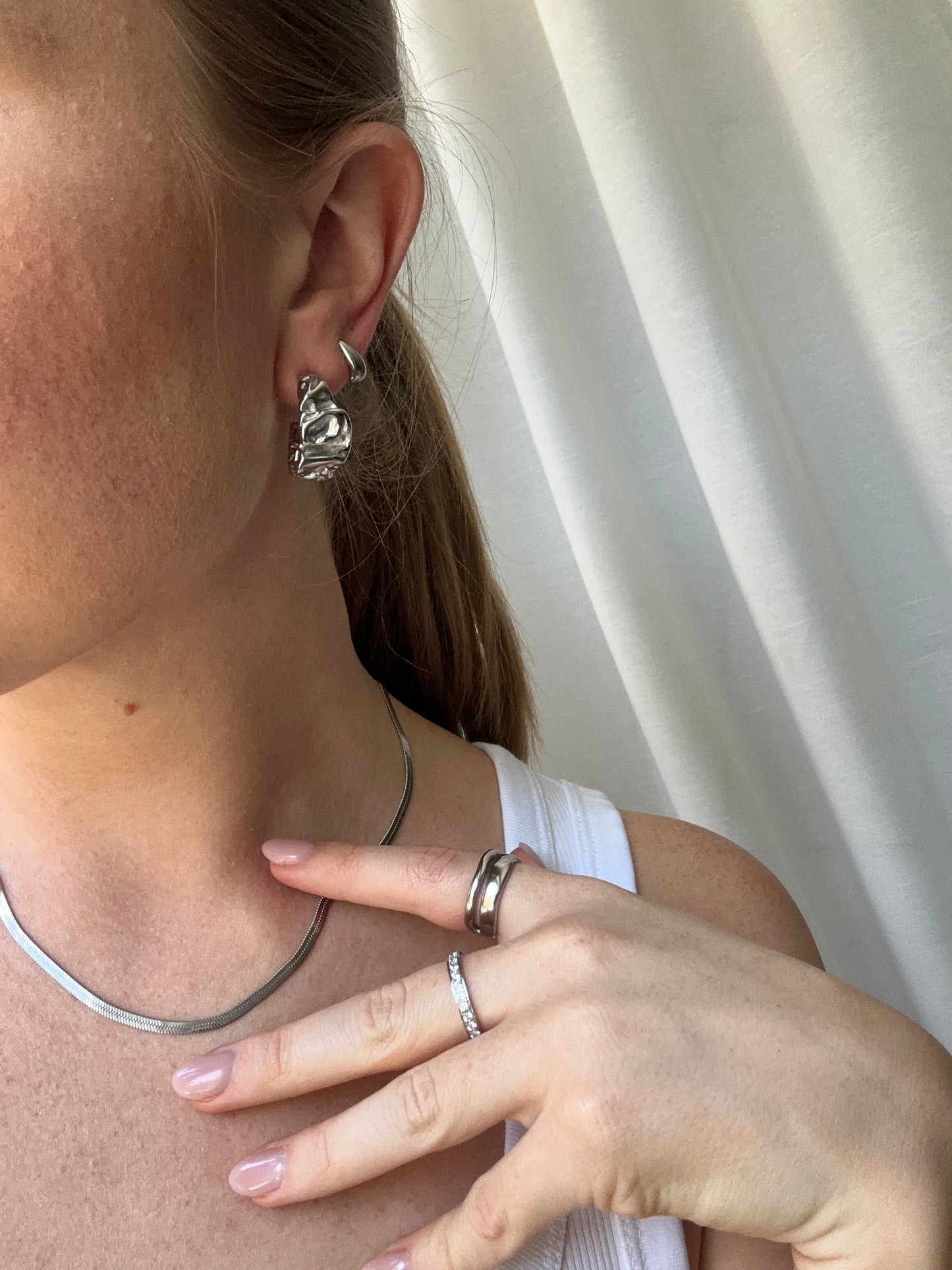 Chloe Silver hoop earrings