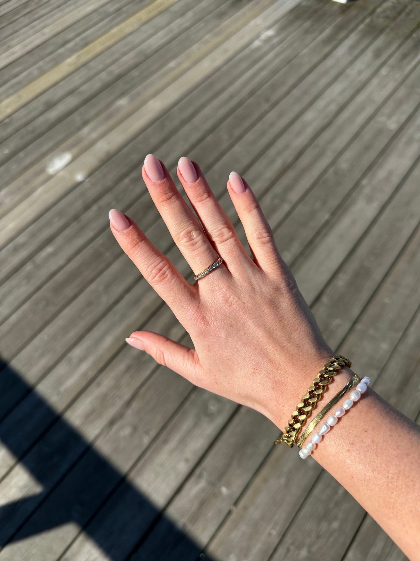 Amalfi crystal gold ring