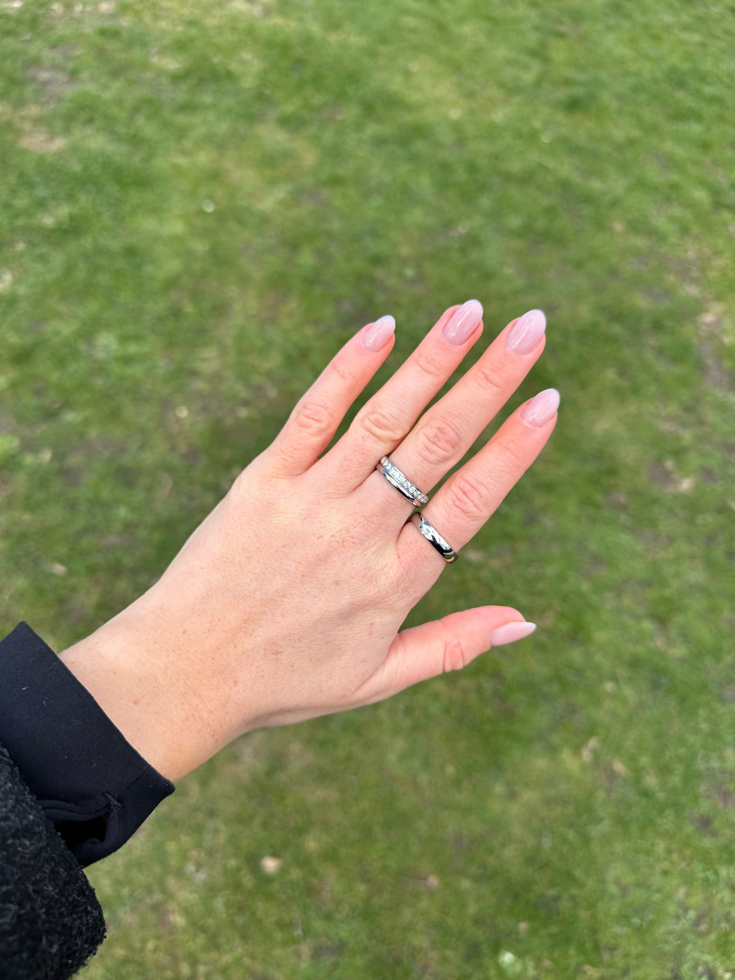 Amalfi crystal silver ring