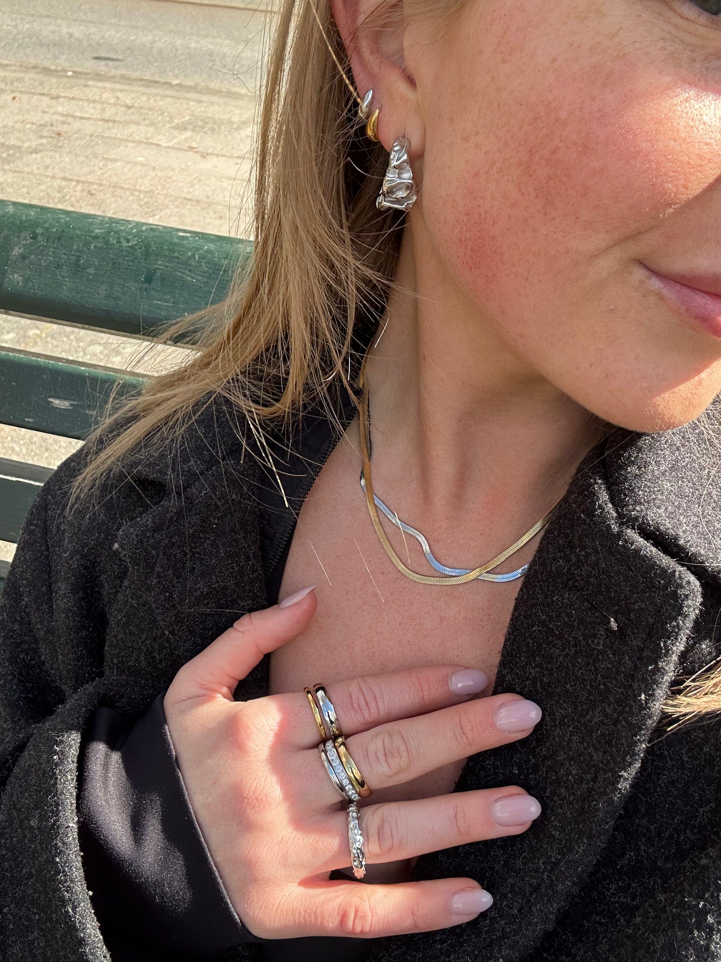 Chloe Silver hoop earrings