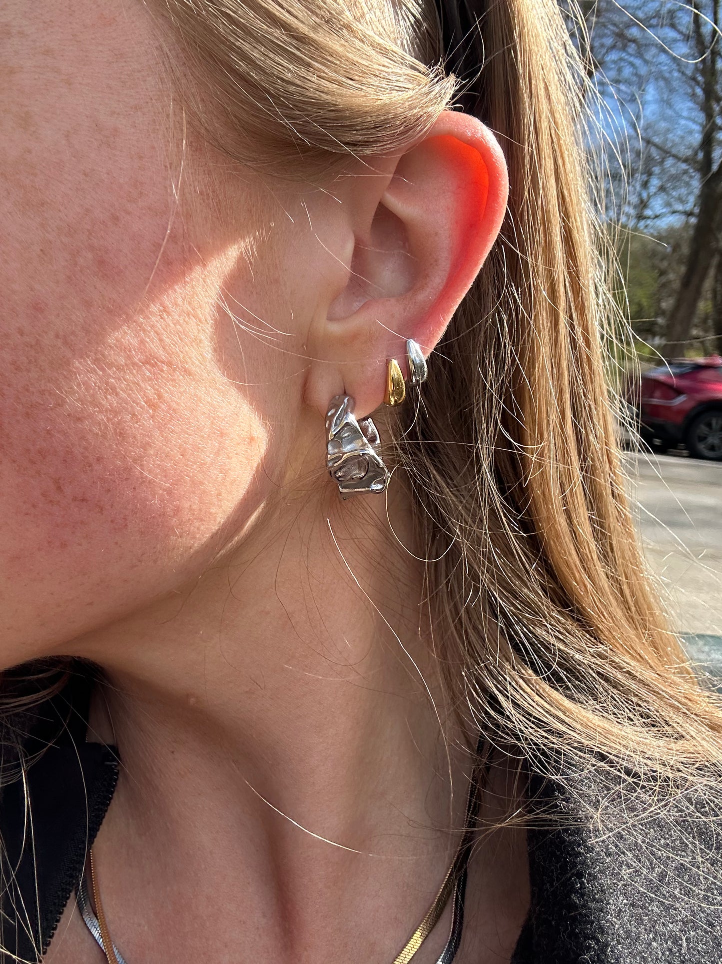 Chloe Silver hoop earrings