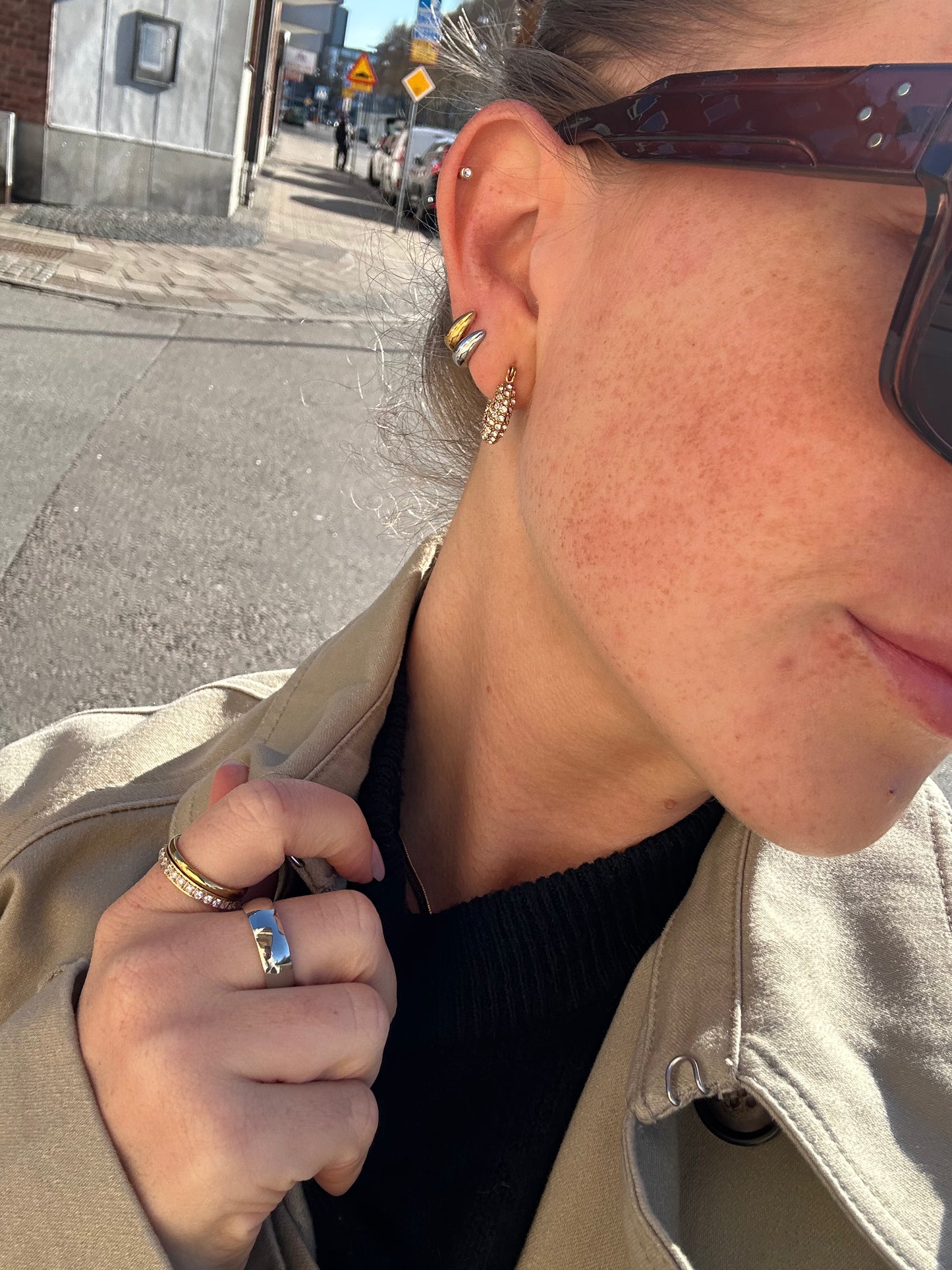 Elize crystal hoop earrings